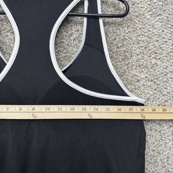 Reebok Retro Acvite Tennis Dress Black Women XL Attached Short Bra With Pads New - Picture 15 of 16